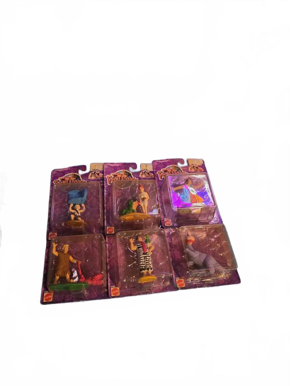 6 Vtg The Flintstones Movie Collectible Figures Complete Set